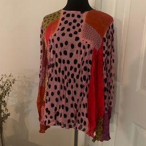 Anthropologie Lightly Worn, Patterned Flowy Top